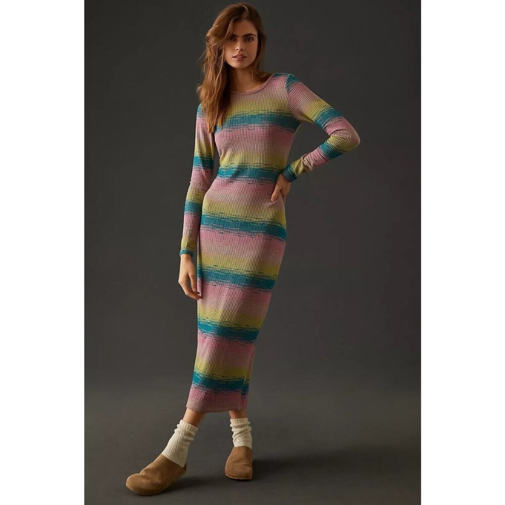 NWT Anthropologie Daily Practice Maxi Dress Striped